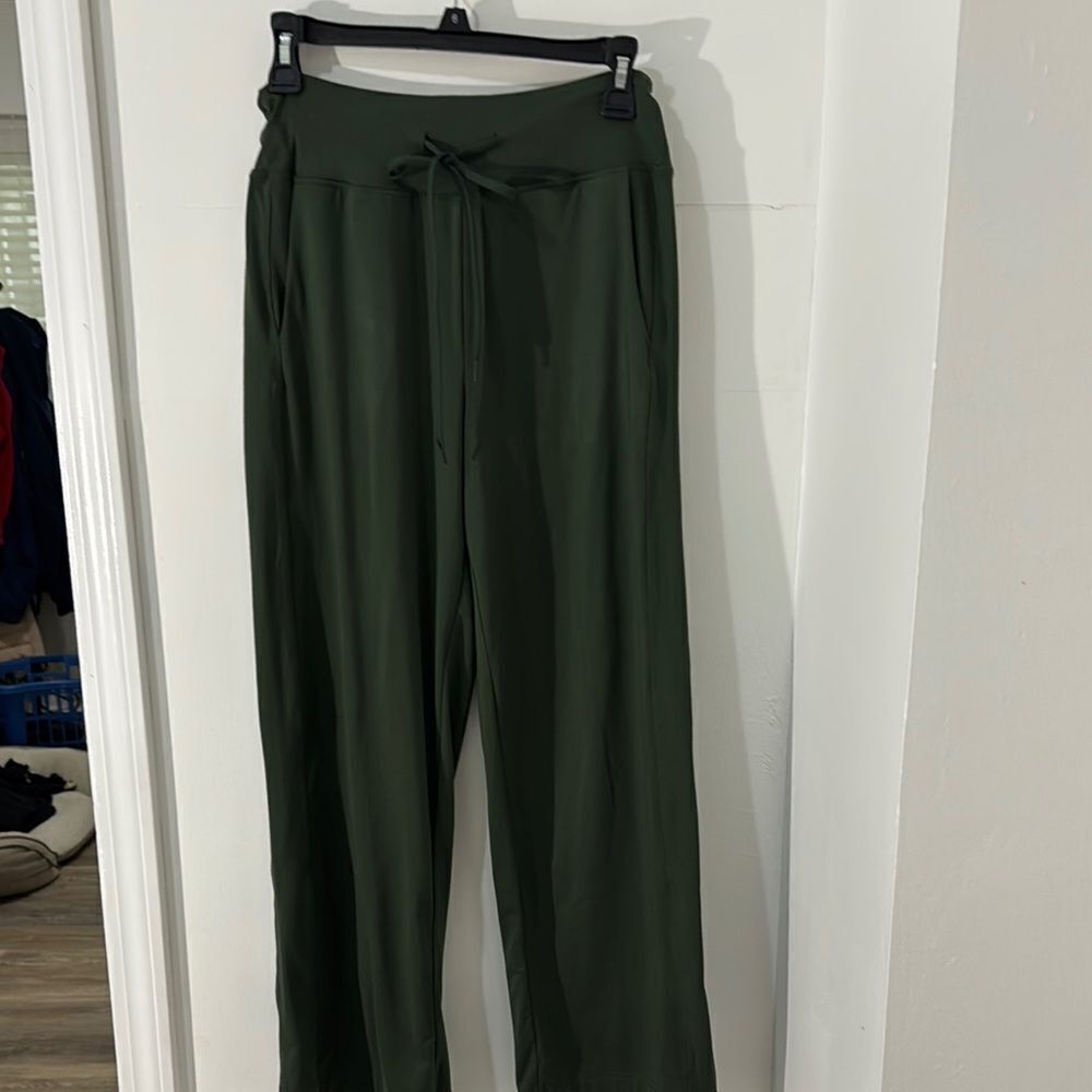 Senita Athletics Dark Green Wide Leg Pants Size S